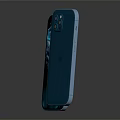 Apple Mobile Phones With Blue Back Triple Camera And Front Wave Pattern Screen