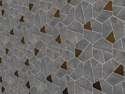 Geometric Tile Components With Gray And Brown Patterns For Interior Wall Design 3d model