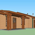 Traditional Single Family House With Wooden Exterior Porch Columns And Gabled Roof