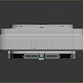 White Square Modern Tech Equipment With Black Circular Top And Illuminated Rings