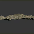 3D Modeled Garden Landscape With Mountainous Terrain Green Vegetation And Natural Undulating Textures