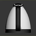 Modern White And Black Electric Kettle With Red Indicator Light And Smooth Surface 3d model