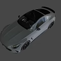 Mercedes Silver Sports Car With Open Hood Black Wheels And Yellow Brake Calipers