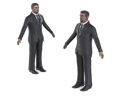 modern man character 3d model