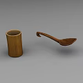 Bamboo Pen Holder And Wooden Spoon For Home Office And Kitchen Use
