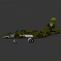 Aerospace Military Fighter Jet With Camouflage Paint Shark Mouth And Missiles