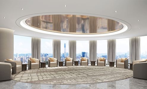 Modern Reception Room 3d model