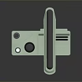 3D Rendered Light Green Mechanical Equipment With Metal Rod And Circular Parts