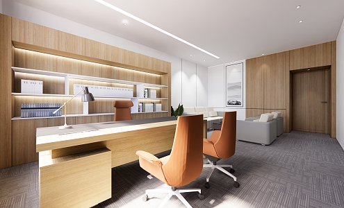 modern office general manager office 3d model