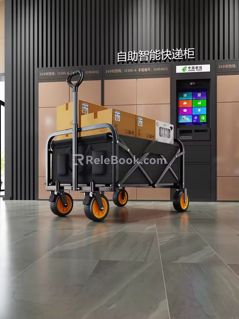 Cart Express Cart Folding Cart 3d model