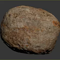 Natural Shaped Brown Orange Stone With Textured Surface And Holes For Decoration