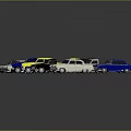 Colorful Toy Cars Collection With Various Models And Different Colors On Gray Background