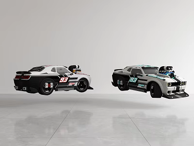 Racing Car Exterior Design With Sleek Aerodynamic Body And Sporty Wheels 3d model