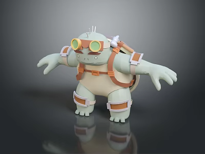 Turtle Cartoon Turtle Snapping Turtle Chickbill Turtle Reptile Cold Blooded Animal Reptile Class 3d model