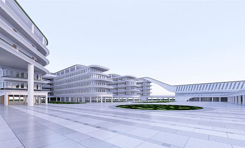 Modern School 3d model