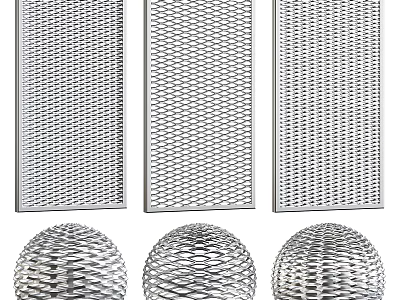 Modern Metal Mesh Room Dividers Decorative Partition Screens for Home Interior Design 3d model