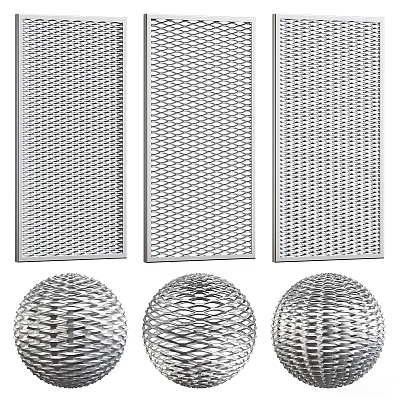 Modern Metal Mesh Room Dividers Decorative Partition Screens for Home Interior Design 3d model