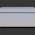 Rustic Gray Storage Box With Orange Speckled Design For Home Use 3d model