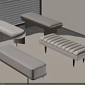 Modern Upholstered Sofa Benches With Stylish Design And Wooden Legs
