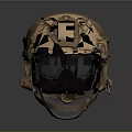 Tactical Combat Helmet With Military Style Goggles And Protective Microphone Strap