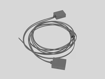 Cable Assembly With Two Square Connectors And Wound Wires For Electronic Use 3d model
