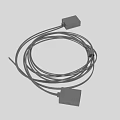 Cable Assembly With Two Square Connectors And Wound Wires For Electronic Use