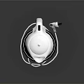 White Electric Kettle With Transparent Body And Power Cord On Black Base
