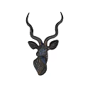 Elegant Antelope Head Sculpture Hand Carved Wall Mounted Decorative Art