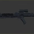 Tactical Weapon Sniper Rifle With Scope Barrel Mechanical Parts And Metallic Grip