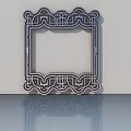 Swing Door With Ornate Decorative Frame And Intricate Carvings Vintage Style