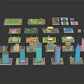 Diverse Architectural Models Featuring Tall Buildings Low Rise Structures Green Areas And Street Layouts