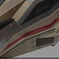 Futuristic Interstellar Spaceship Design With Aerodynamic Structure And Engine Modules