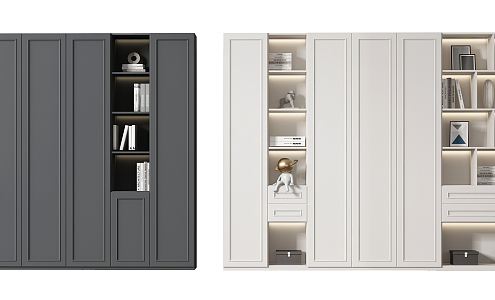 Modern bookcase 3d model