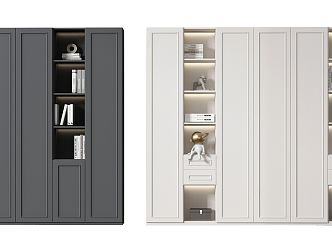 Modern bookcase 3d model