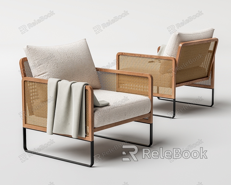 Modern Single Sofa Armchair Rattan Leisure Chair model