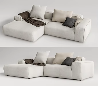 Modern Corner Sofa Corner Multiplayer Sofa 3d model