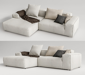 Modern Corner Sofa Corner Multiplayer Sofa 3d model