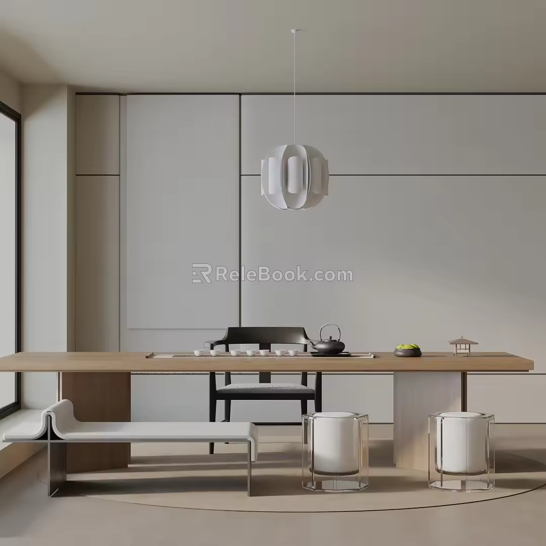 Modern table combination 3d model