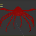 Giant Red Crab With Long Spiny Legs And Textured Shell On Dark Background