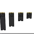 Black M.2 SSDs Four Units Arranged Display For Computer Storage