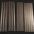 Natural Stone and Wood Decorative Strips with Textured Surface for Interior Design