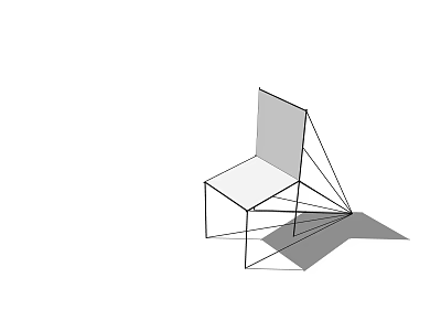 Geometric Design Leisure Chair With Modern Sleek Lines And Minimalist Style 3d model