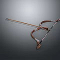Traditional Wooden Archery Bow With Arrow Shaft And String Design