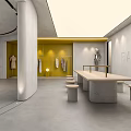 Modern Clothing Store Interior With Hanging Apparel Mannequins And Minimalist Design
