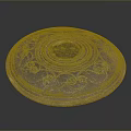 Intricately Carved Circular Sculpture Artwork With Central Hole and Ornate Decorative Patterns