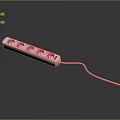 Electronic Power Strip With Multiple Sockets White Design And Long Cable