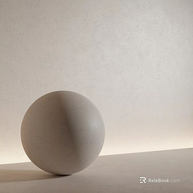 White Sphere Component Placed On Light Colored Surface With Soft Lighting 3d model 