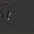 Colorful Over Ear Headphones With Artistic Pattern Design And Soft Ear Cushions