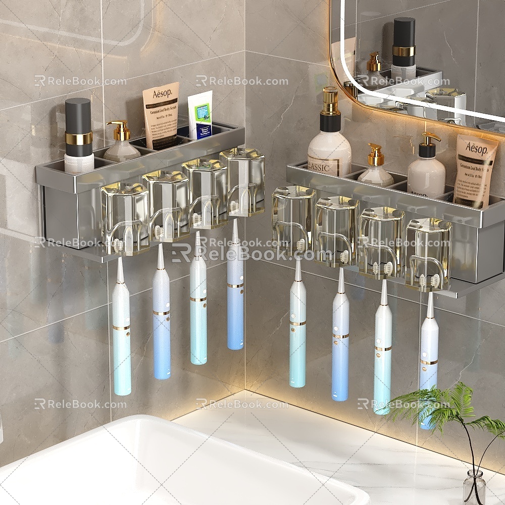 Toothbrush holder Toothbrush rack Bathroom 3d model