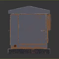 Sturdy Metal Computer Cabinet With Two Doors Rustic Finish And Dark Base Heavy Duty Design